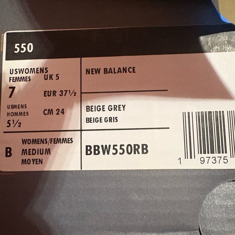 NEW BALANCE 550 SZ 7 - Picture 15 of 15